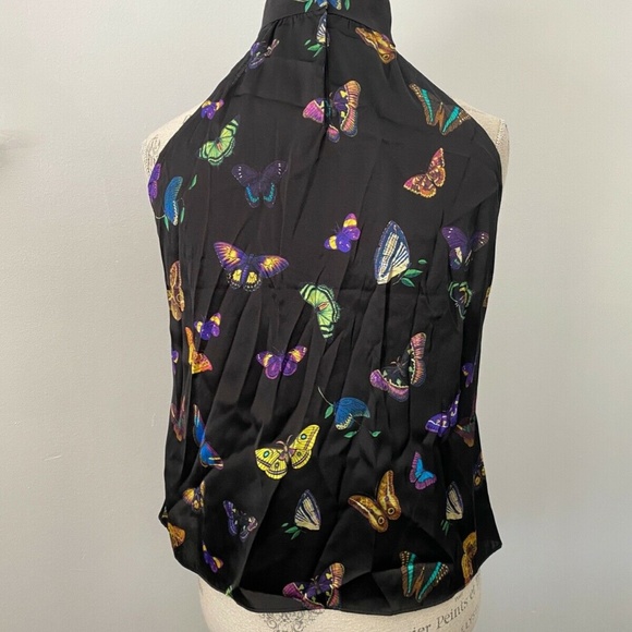 Generation Kristy Butterfly Halter Silk Blouse Sleeveless High Neck NWT $215 - Picture 4 of 7